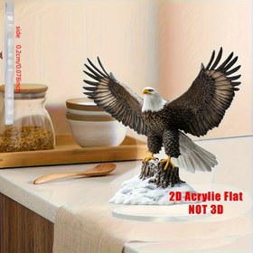Resim 2D Düz, 2D Düz Bohemian Kartal Akrilik Masaüstü Dekor - Detaylı Tüy Dokusu Tasarımı, Pil Gerekmez, Ev & Ofis Estetik Sanatı, Sevgililer Günü Hediye Fikri, Şık Süsleme, Özenli İşçilik, 2D Düz 