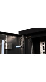 Resim LANDE - 4U 19" Duvar Tipi Rack Kabinet - Genişlik: 600 mm | Derinlik: 450 mm - Siyah 