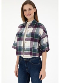 Resim U.s. Polo Assn. Kadın Menekşe Gömlek Desenli 50289839-vr037 Menekşe 