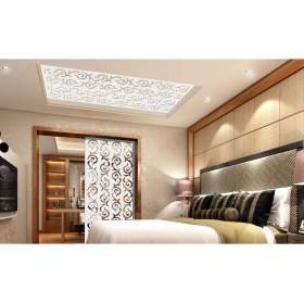 Resim Liar Ahşap Seperatör (Paravan) - KSP-07 - (10 mm) - (69 cm x 139 cm) - (Beyaz) 