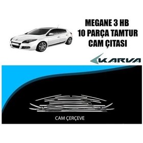 Resim Renault Megane 3 Hb 10 Parça Tam Tur Krom Çerçeve 