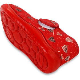 Resim Civil Geyik Baskılı -32 Numara Panduf - Kırmızı 29 