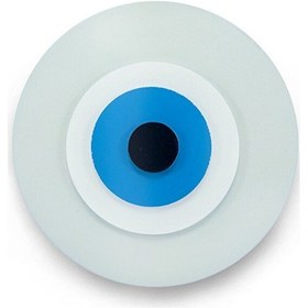 Resim Minimalist Beyaz Nazar Boncuğu El Yapımı Ahşap Büyük Nazarlık 15 