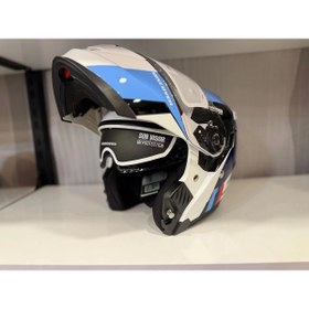 Resim Shiro KASK SHIRO DİSCOVER SPOWER PARLAK BEYAZ/MAVİ/LACİVERT 