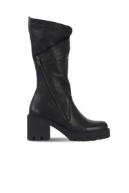 Resim Bueno Shoes Siyah Deri Kadın Topuklu Çizme 01wf1703 