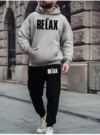 Resim LAND MODA Unisex Kapüşonlu 2 Iplik kışlık kalın Basic Eşofman Takımı 