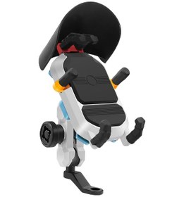 Resim Monyee Motosiklet Telefon Tutucu, Renkli, Yüksek Konfigürasyon, Altı Parmaklı Amortisör, Hırsızlık Engelleme Kilitli, Geribakış Aynası Tipi Siyah 