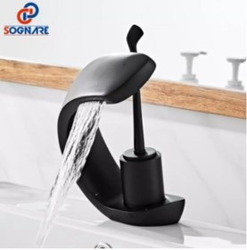 Resim OEM Banyo Lavabo Bataryası Siyah Tarz Yeni Şelale 7 Yıl Garantili 