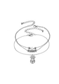 Resim Brezza Lusso Jewelry Boncuklu Ananas Bayan Ayak Halhal No1 Çok Renkli 