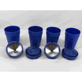 Resim Kelepir Fırsatlar 4 Adet Mavi Kül Tablası Yanmaz Kırılmaz Plastik Özel Metal Ağızlı Kapak 