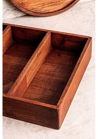 Resim Snippy Holdy Küçük - Çekmece İçi Kaşıklık Kepçelik Düzenleyici 3 Bölmeli Çekmecelik Ahşap 