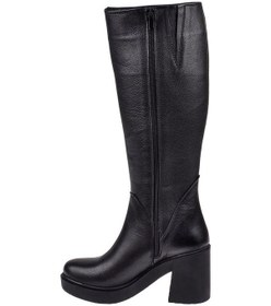 Resim Pullman Hakiki Deri Kalın Topuklu Kadın Çizme Sk-83900 Siyah-siyah Siyah 