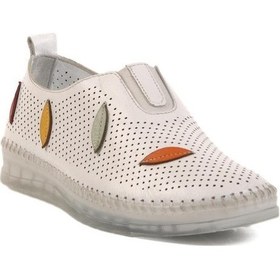 Resim Beyaz Hakiki Deri Kadın Günlük Ayakkabı 515 Beyaz 