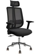 Resim Hunt Mobilya Zapal Siyah Fileli Ofis Makam Koltuğu 