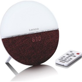 Resim Lenco CRW-4BY Bluetoothlu Radyolu Işıklı ÇalarSaat Hoparlör Bordo 