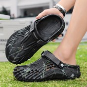 Resim EVA Unisex Hollow Yaz Sandaletleri Kalın Tabanlı Nefes Alabilen Kaymaz Açık Hava Sporlu Plaj Terlikleri Erkekler ve Kadınlar İçin Kamuflaj Deseni ile | Slipon Stil | Kalın Tabanlı Sandalet 