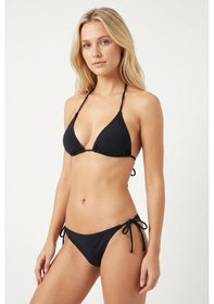 Resim Loya Kadın Siyah Bağlamalı Üçgen Tek Üst Bikini 