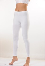 Resim Hmd 4003 Kadın Rahat Doku Pamuklu Beyaz Uzun Tayt 