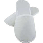 Resim Private 50 Çift Çevre Biyeli Ağız Biyeli Kalın Taban Beyaz Tela Otel Terliği Tek Kullanımlık Kullan At 