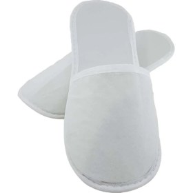 Resim Private 50 Çift Çevre Biyeli Ağız Biyeli Kalın Taban Beyaz Tela Otel Terliği Tek Kullanımlık Kullan At 