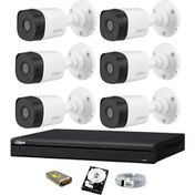 Resim Dahua 6 Kameralı Güvenlik Sistemi Dış-Mekan-Hdd-Jack-Bnc-Konnektör Proje Kamera 