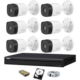 Resim Dahua 6 Kameralı Güvenlik Sistemi Dış-Mekan-Hdd-Jack-Bnc-Konnektör Proje Kamera 