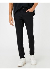 Resim 3SAM40080ND Koton Erkek Jean Pantolon SİYAH Siyah 