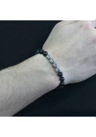 Resim Tesbihane Süleyman Akik Metal Kombinli Kişiye Özel Isim Yazılı Küre Kesim D Çok Renkli 