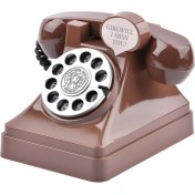 Resim Monyee Kahverengi Telefon Şekilli Plastik Kumbara - Dekoratif Heykel, Para Tasarrufu, Hediye Özel Tasarım Kısa Model 