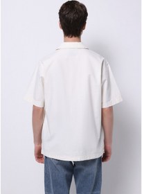 Resim Colin's Colins Oversize Fit Klasik Yaka Düz Erkek Bej Kısa Kol Gömlek Cl1074791 Q1.v1 Dn44278 Denim 