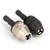 Resim 1 adet Hızlı Değişim Matkap Ucu Pense Adaptörü, 1/4 İnç Altıgen Şaft Tornavida Darbeli Sürücü Adaptörü, Ok Aracı Dönüştürücü, Anahtarsız Matkap Ucu Adaptörü, Manuel Çalıştırma, Pil Gerekmez 