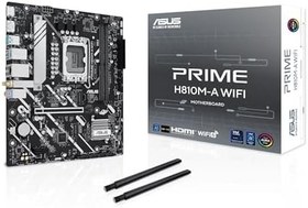 Resim ASUS PRIME H810M-A WIFI Intel H810 LGA1851 DDR5 6400 DP HDMI Çift M2 USB3.2 AX WiFi + BT AURA RGB mATX 6+1+1+1 Güç Aşamaları, ASUS 5X PROTECTION III, Ready for Advanced AI PC 