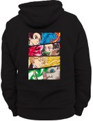 Resim remonz Demon Slayer Arka Baskılı, %100 Pamuk, 3 Ipl. Şardonlu, Içi Polar, Çok Kalın Hoodie 