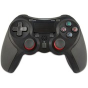 Resim Ps4 Host İçin Kauçuk Kaplamalı Kablosuz Oyun Denetleyicisi Bluetooth Kolu Siyah B 