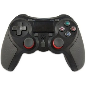 Resim Ps4 Host İçin Kauçuk Kaplamalı Kablosuz Oyun Denetleyicisi Bluetooth Kolu Siyah B 
