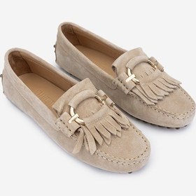 Resim Valmenti West Kadın Bej Süet Hakiki Deri Loafer Ayakkabı 540 1268 Bn Ayk Y24 Bej Süet 
