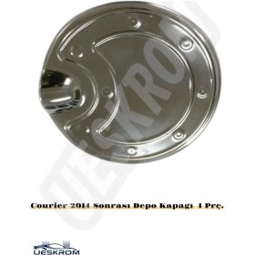 Resim Ueskrom Ford Courier Uyumlu Krom Depo Kapağı 2014 Sonrası Paslanmaz Çelik 