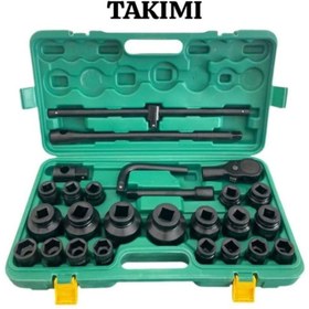 Resim 27 Parça Ağır Hizmet Lokma Anahtar Takımı – Darbeye Dayanıklı Set 