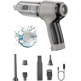 Resim Ercey Mini Vakumlu Araç Süpürgesi El Süpürgesi Şarjlı Çok Fonksiyonlu 