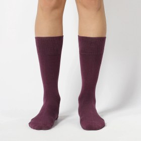 Resim Colorcool Bordo Düz Renk Merserize Çorap 