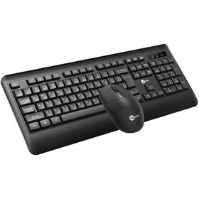 Resim Bilgisayar Keyfi İçin Siyah Kablosuz Klavye Mouse Seti Diğer 