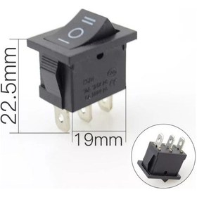 Resim Mr-123 Mini Siyah Işıksız Lpg Anahtarı On-off-on 3 Bacaklı Siyah 