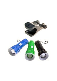 Resim Pilli Zoomlu Ledli Bisiklet Ön Farı El Feneri Aydınlatma Lambası Siyah 