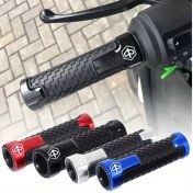Resim Tongdashop Silvery 2 Adet Pıaggıo Liberty125 Mp3 500 Medley Beverly 300 Zıp50 Motorcycle 7/8"22mm Kaymaz Tutma Sapı Kırmızı Siyah 