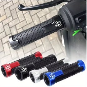 Resim Tongdashop Silvery 2 Adet Pıaggıo Liberty125 Mp3 500 Medley Beverly 300 Zıp50 Motorcycle 7/8"22mm Kaymaz Tutma Sapı Kırmızı Siyah 