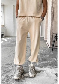 Resim Krem Cozy Premium Basic Paça Lastik Eşofman Krem 