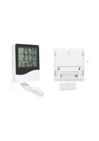 Resim Techmaster 2 Dijital Termometre Alarm Saat Dış Sıcaklık Ölçer Nem Ölçer 