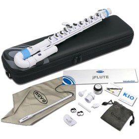 Resim Nuvo NV-N200JFBL jFlute Yan Flüt (Mavi) | %100 Yıkanabilir Hafif Gövde, Kavisli Ağızlık Sistemi, Çocuklar İçin Ergonomik Tasarım 