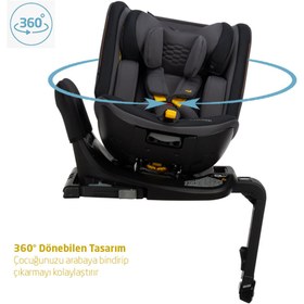 Resim Maxi-Cosi Spinel 360 Plus i-Size Dijital Göstergeli Dönebilen Yatabilen Isofix'li 0-36 kg Oto Koltuğu Raven 