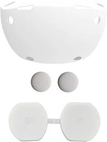 Resim Playstation VR2 VR silikon kılıf, yüz ve lens ve dokunmatik kontrol kolu için, toz koruyucu kılıf, PS VR2 VR aksesuarları için, tere dayanıklı ve yıkanabilir (PS VR2, siyah) PS VR2-3'ü 1 